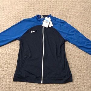 Nike dri-fit zip jacket, Women’s Medium (M), navy and royal blue, NWT